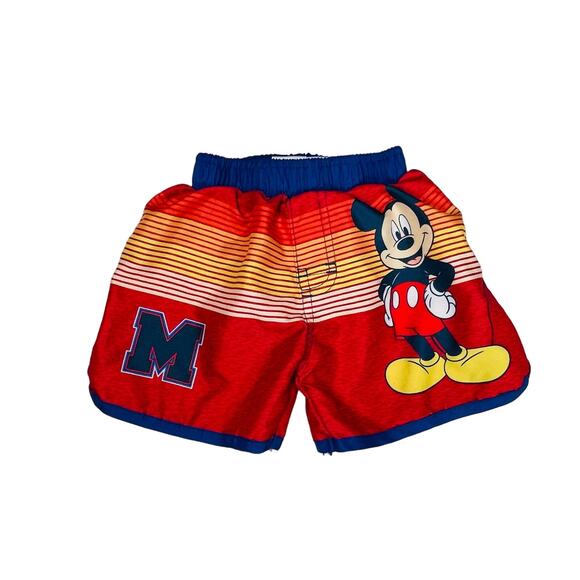 🛍️4 for $20🛍️ Disney Junior Mickey Mouse Swim Trucks Shorts Size 12 Months - Picture 1 of 7